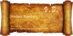 Vadas Dániel névjegykártya